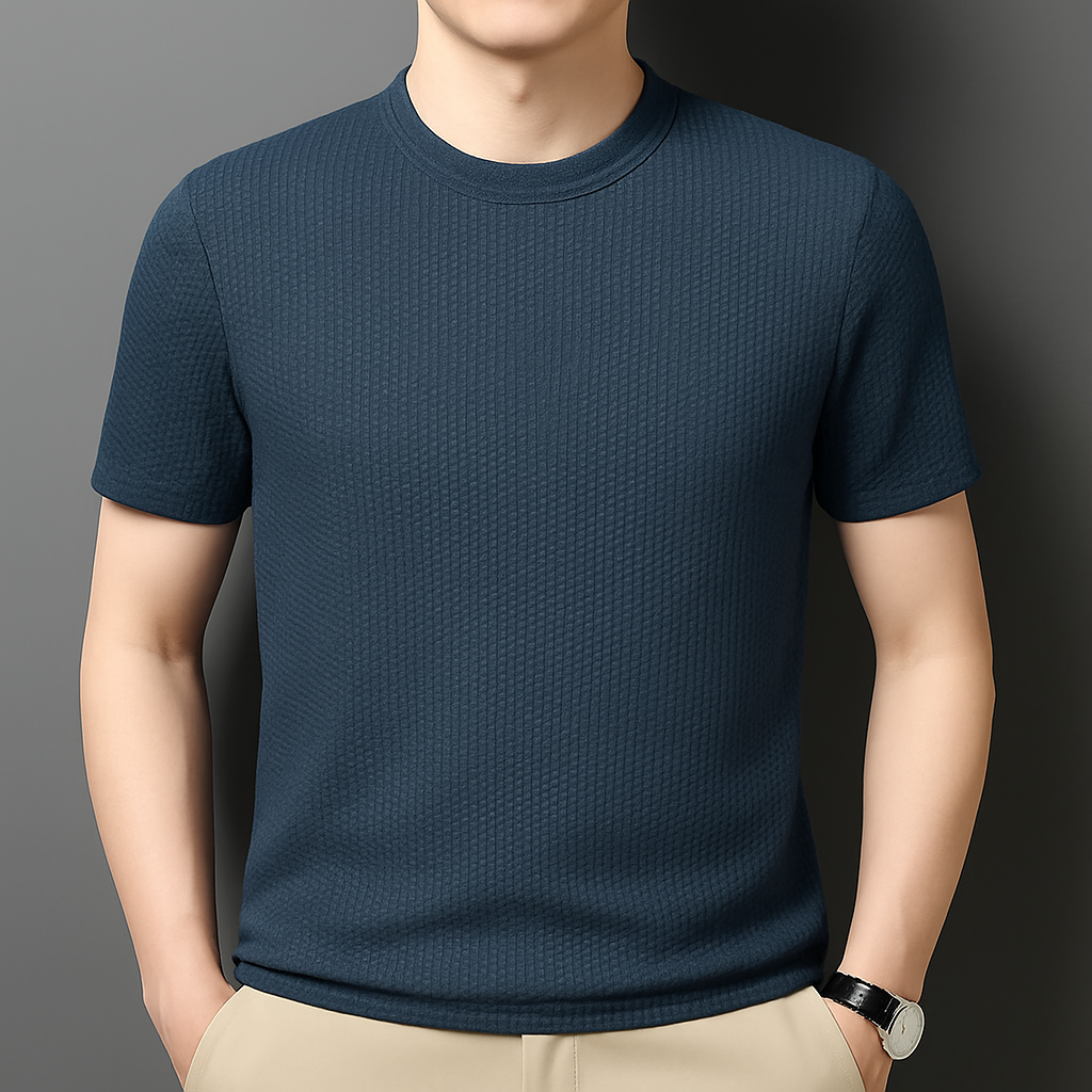 BAMBOO BREEZE SUMMER POLO MESH COLLARLESS