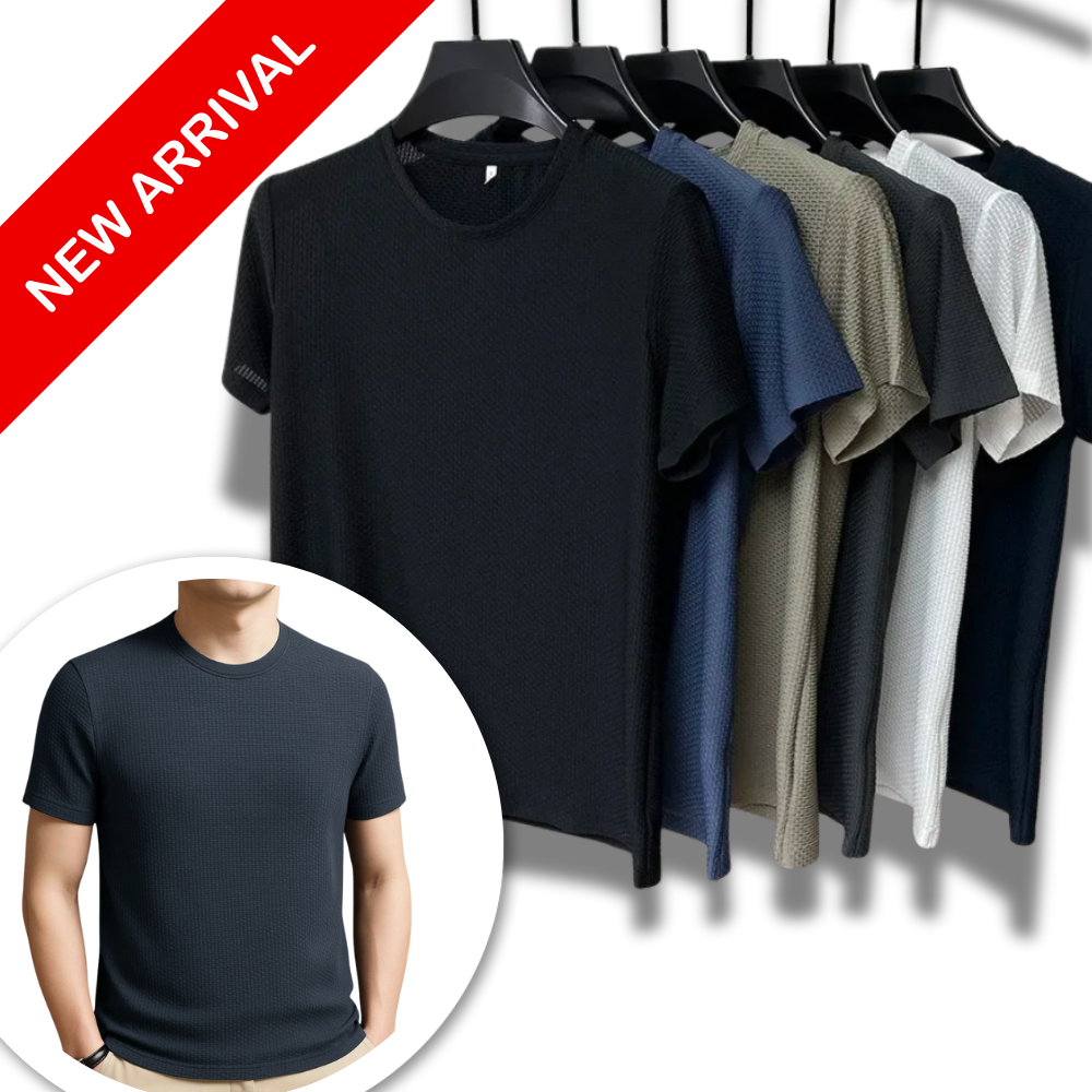 BAMBOO BREEZE SUMMER POLO MESH COLLARLESS