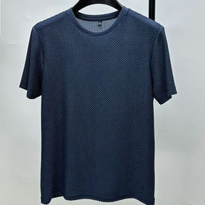 BAMBOO BREEZE SUMMER POLO MESH COLLARLESS