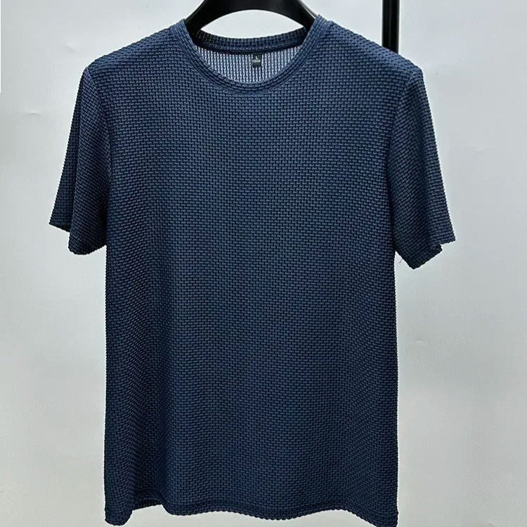 BAMBOO BREEZE SUMMER POLO MESH COLLARLESS