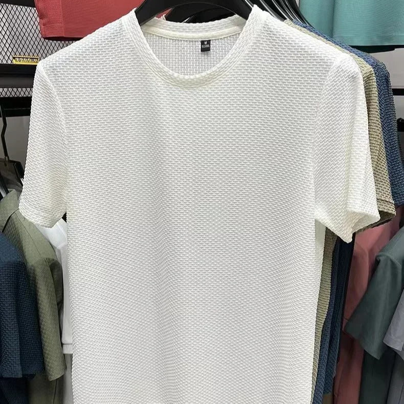 BAMBOO BREEZE SUMMER POLO MESH COLLARLESS