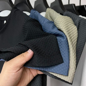 BAMBOO BREEZE SUMMER POLO MESH COLLARLESS