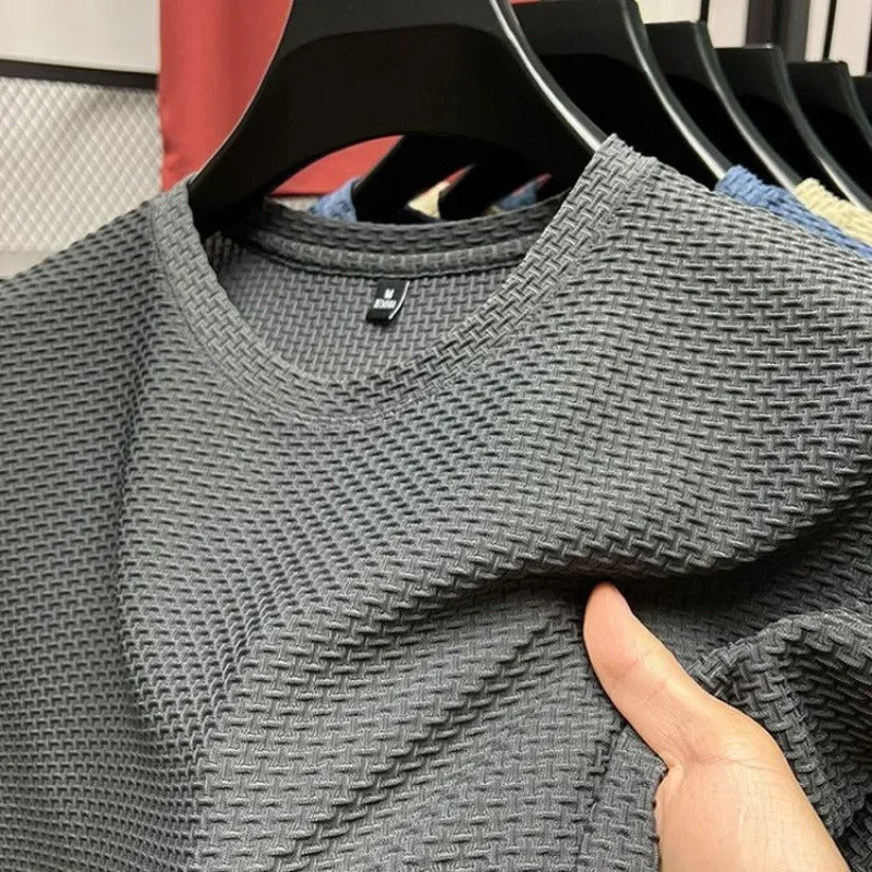 BAMBOO BREEZE SUMMER POLO MESH COLLARLESS