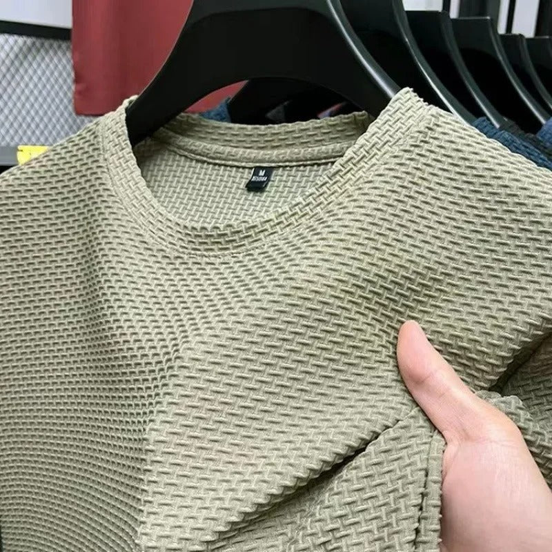 BAMBOO BREEZE SUMMER POLO MESH COLLARLESS