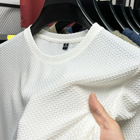BAMBOO BREEZE SUMMER POLO MESH COLLARLESS