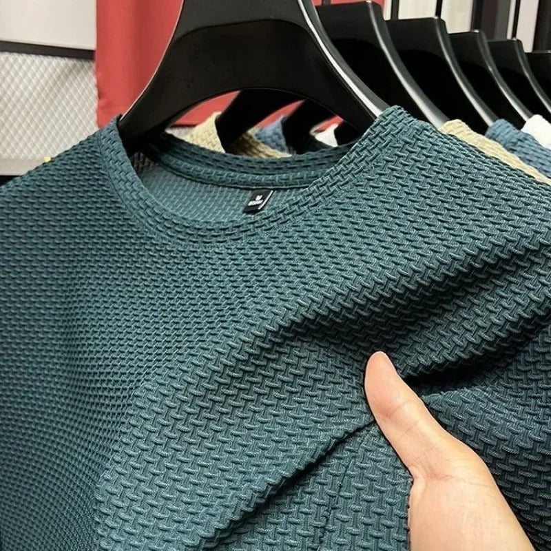 BAMBOO BREEZE SUMMER POLO MESH COLLARLESS