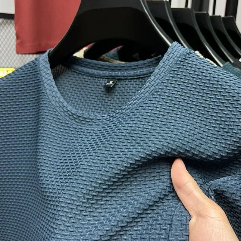 BAMBOO BREEZE SUMMER POLO MESH COLLARLESS
